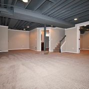 Finished basement area with full bath, 4th non conforming bedroom/office